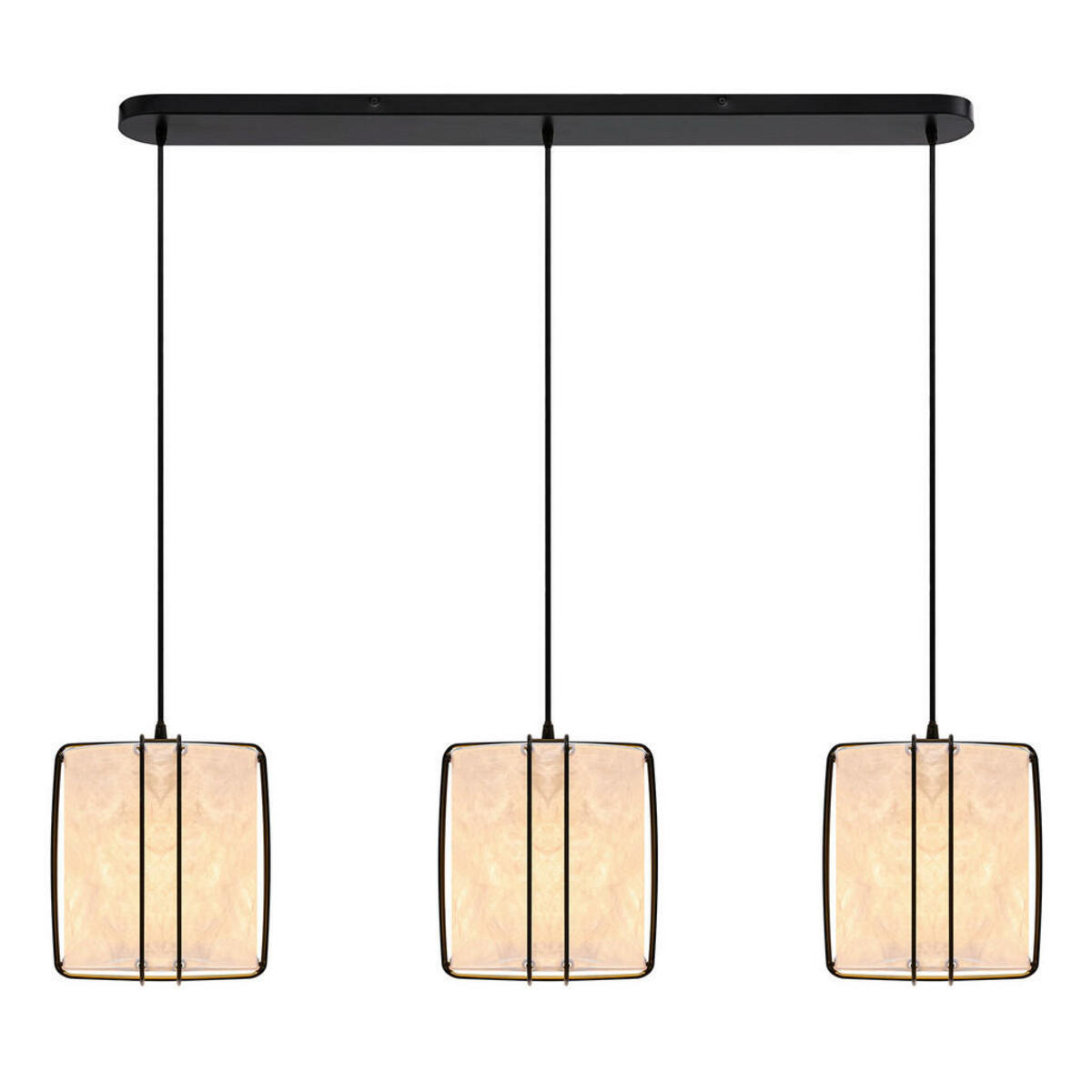 Bild 1 von Nordlux Hängeleuchte Cardine, Schwarz, Weiß, Metall, Kunststoff, 112x27x22 cm, Lampen & Leuchten, Innenbeleuchtung, Hängelampen, Esstischlampen