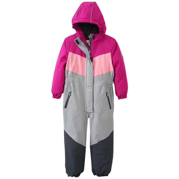 Bild 1 von Mädchen Schneeoverall mit Farbteilern PINK / ROSA / HELLGRAU