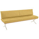 Bild 1 von Koinor Sitzbank, Gelb, Edelstahl, Holz, Metall, Leder, Echtleder, Büffelleder, Nussbaum, furniert, 3-Sitzer, 214x88x66 cm, Dgm, Goldenes M, Lederauswahl, Stoffauswahl, Typenauswahl, Fußauswahl, mit