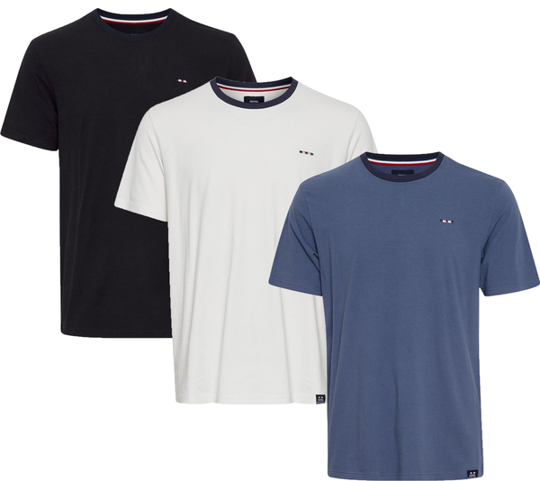 Bild 1 von FQ1924 Darcel Herren Baumwoll-Shirt Kurzarm-Shirt 21900163-ME in Weiß, Schwarz oder Blau