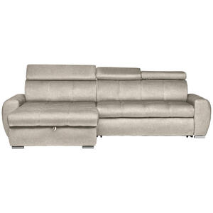 Stylife Ecksofa, Hellbraun, Textil, 3-Sitzer, seitenverkehrt montierbar, L-Form, 276x173 cm, Stoffauswahl, Liegefunktion, Schlafen auf Sitzhöhe, Hocker erhältlich, Rücken echt, Wohnzimmer, Sofas &