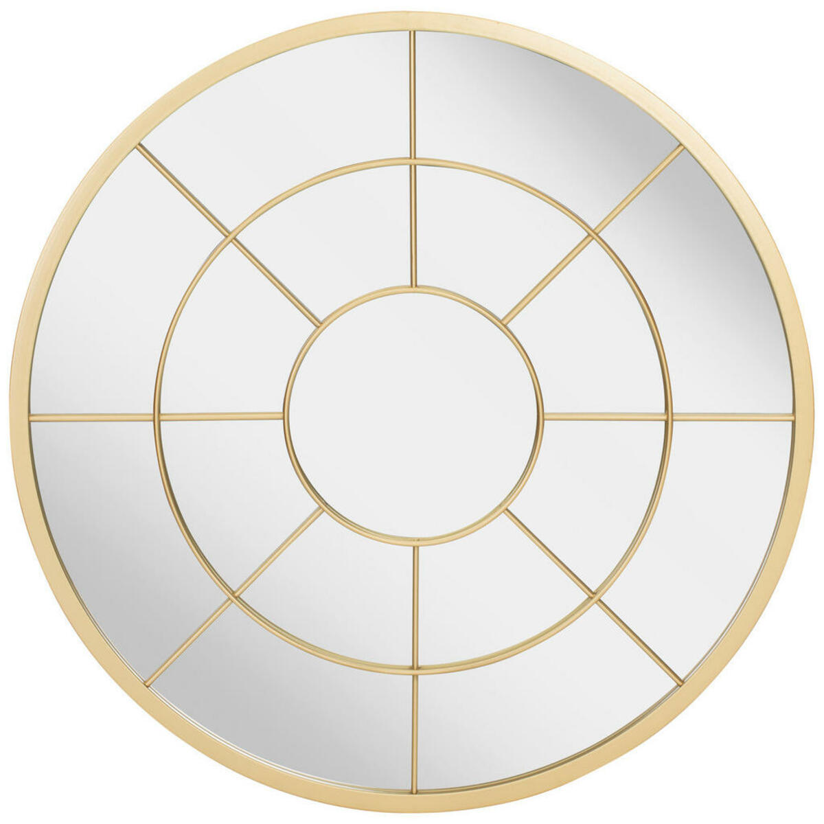 Bild 1 von Mid.you Wandspiegel, Gold, Metall, Glas, rund, 80x80x3 cm, Bsci, Badezimmer, Badezimmerspiegel, Badspiegel