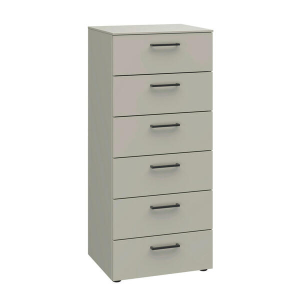 Bild 1 von Xora Kommode Primolar Garda, Hellgrau, Metall, 6 Schubladen, 50x118x41 cm, Typenauswahl, stehend, in verschiedenen Größen erhältlich, Garderobe, Garderoben Kommoden