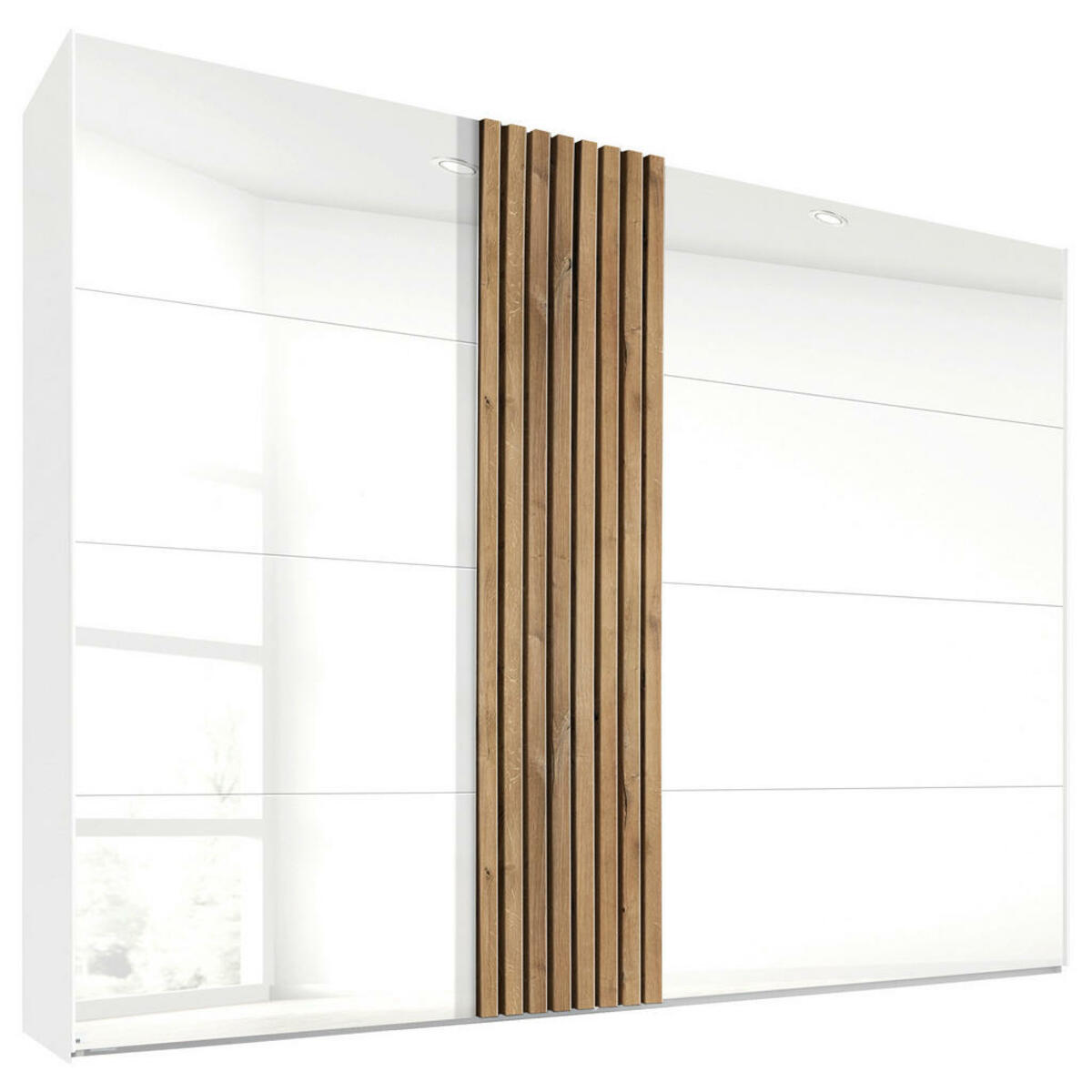 Bild 1 von Novel Schwebetürenschrank, Weiß, Eiche, Holzwerkstoff, 8 Fächer, 280x223x68 cm, Goldenes M, BQ - Bündnis für Qualität, Made in Germany, Typenauswahl, Beimöbel erhältlich, umfangreiches Zubeh