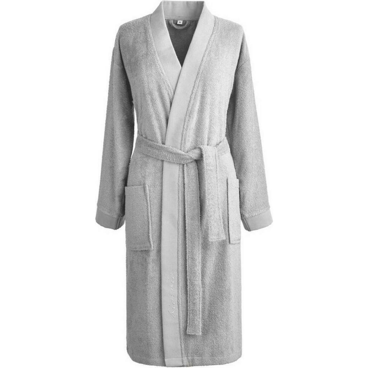 BioVio Bademantel Bonita, Silber, Textil, Uni, Gr. XL, unisex