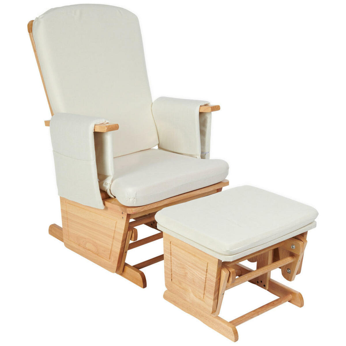 Bild 1 von My Baby Lou Stillstuhl, Creme, Natur, Holz, Textil, Kautschukholz, massiv, 56x101x73 cm, Babyernährung