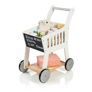 Musterkind Kindereinkaufswagen, Weiß, Holz, 30.5x61 cm, EN 71, CE, Spielzeug, Kinderspielzeug, Kinderküchen
