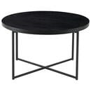 Bild 1 von Livetastic Couchtisch, Schwarz, Holz, Metall, Esche, furniert, rund, eckig, 80x46 cm, Wohnzimmer, Wohnzimmertische, Couchtische