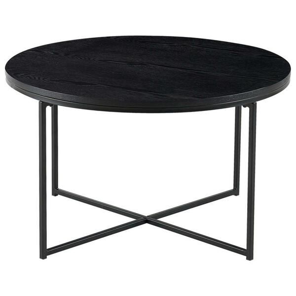 Bild 1 von Livetastic Couchtisch, Schwarz, Holz, Metall, Esche, furniert, rund, eckig, 80x46 cm, Wohnzimmer, Wohnzimmertische, Couchtische