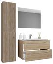 Bild 1 von Badmöbel-Set 4-tlg. Badinos B: 81 cm Weiß/Eiche Dekor, Sonoma Eiche