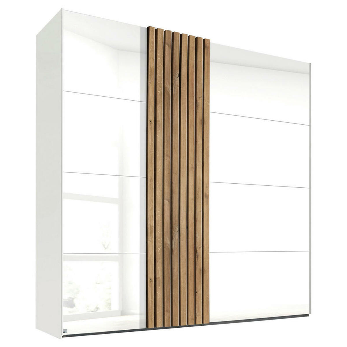 Bild 1 von Novel Schwebetürenschrank, Weiß, Eiche, Holzwerkstoff, 4 Fächer, 200x223x68 cm, Goldenes M, BQ - Bündnis für Qualität, Made in Germany, Typenauswahl, Beimöbel erhältlich, umfangreiches Zubeh