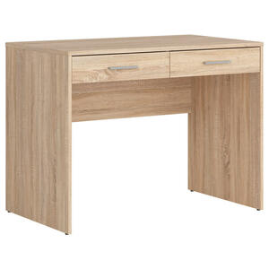 Schreibtisch, Sonoma Eiche, Kunststoff, 2 Schubladen, rechteckig, Wange, 59x76 cm, Arbeitszimmer, Schreibtische, Bürotische