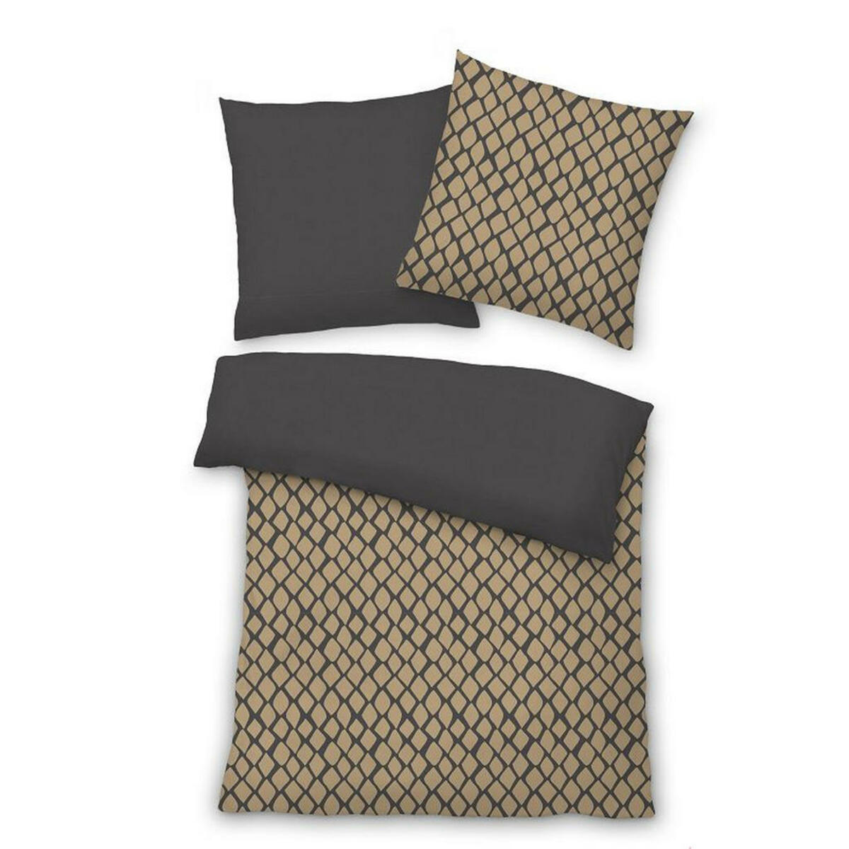 Bild 1 von Dieter Knoll Wendebettwäsche, Schwarz, Gold, Textil, Abstraktes, 155 cm, Textiles Vertrauen - Oeko-Tex®, atmungsaktiv, schadstoffgeprüft, Schlaftextilien, Bettwäsche, Bettwäsche, Wendebettwäsch