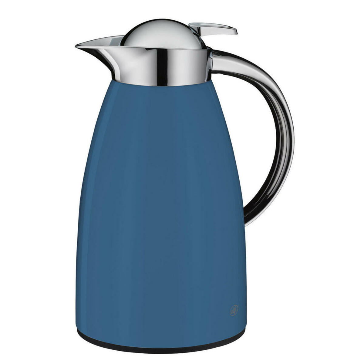 Bild 1 von Alfi Isolierkanne Signo, Blau, Metall, 1,0 L, doppelwandig, Ausgießer, lebensmittelecht, Glaskolben, abnehmbarer Deckel, Schraubverschluss, hält warm, kalt, schadstofffrei, Einhandbedienung, Kaffee