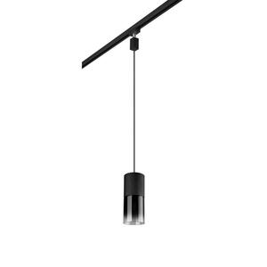 Trio Leuchten Schienensystem-Hängeleuchte Duoline Robin, Grau, Schwarz, Metall, Glas, 180 cm, Lampen & Leuchten, Innenbeleuchtung, Schienensysteme