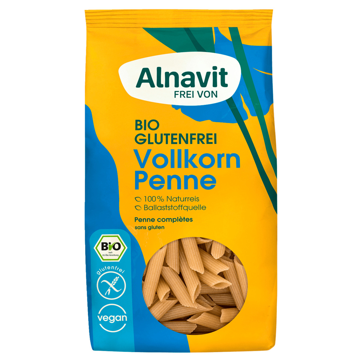 Alnavit Bio Vollkorn Penne glutenfrei 250g von REWE ansehen!