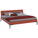 Bild 1 von Xora Bett Primolar, Koralle, Rot, Metall, 200x200 cm, in verschiedenen Größen erhältlich, für Lattenrost geeignet, Holzdekoren erhältlich, Schlafzimmer, Betten, Futonbetten