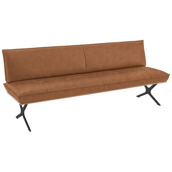Bild 1 von Koinor Sitzbank, Schwarz, Cognac, Holz, Metall, Leder, Echtleder, Büffelleder, Nussbaum, furniert, 3-Sitzer, 214x88x66 cm, Goldenes M, Dgm, Fußauswahl, Lederauswahl, Stoffauswahl, Typenauswahl, mit