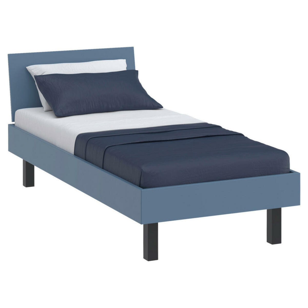 Bild 1 von Xora Bett Primolar, Blau, Metall, Höhe ca. 15 cm, 90x200 cm, in verschiedenen Holzdekoren erhältlich, Größen für Lattenrost geeignet, Schlafzimmer, Betten, Futonbetten