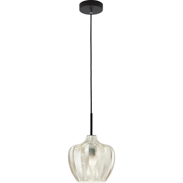 Bild 1 von Fabas Luce Pendelleuchte Gallura, Schwarz, Champagner, Metall, Glas, orientalisch,orientalisch, 200 cm, ISO 9001, höhenverstellbar, Lampen & Leuchten, Innenbeleuchtung, Hängelampen, Pendelleuchten