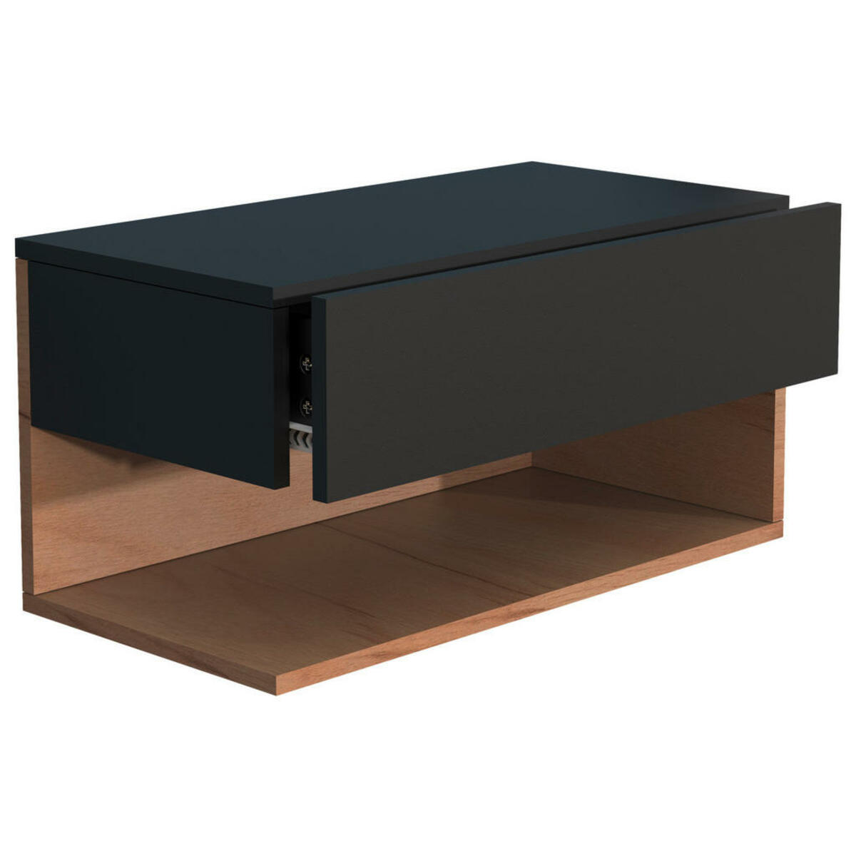 Bild 1 von Mid.you Nachtschrank, Schwarz, Eiche, 1 Schubladen, 60x30x32 cm, Schlafzimmer, Nachttische