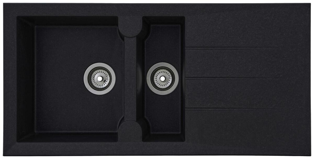 Bild 1 von Respekta Spüle Alineo 100x50 schwarz, Schwarz