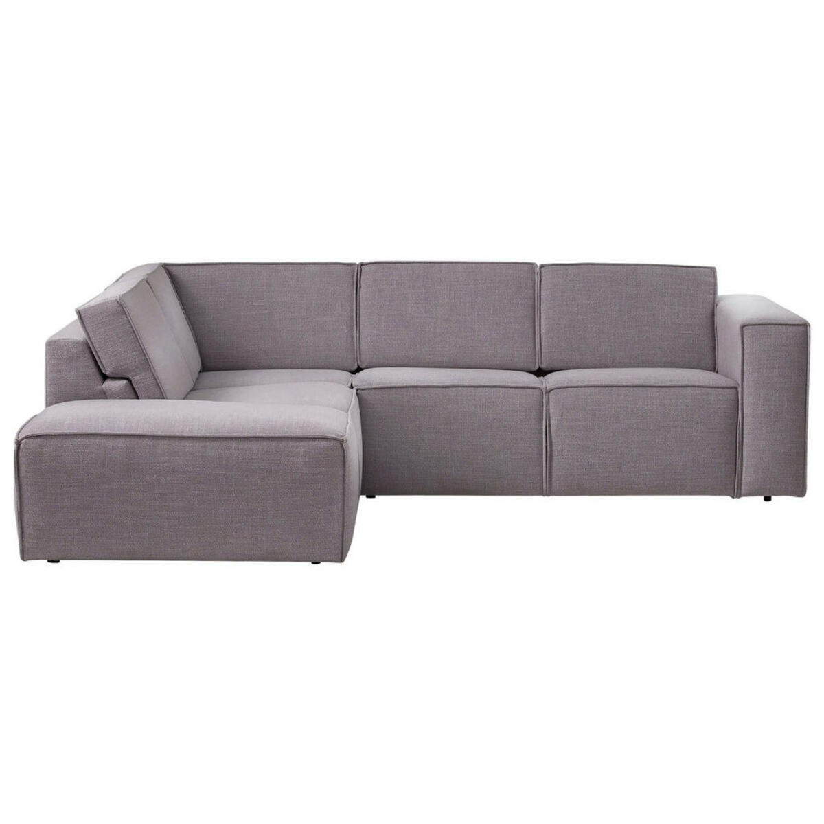 Bild 1 von Mid.you Ecksofa, Grau, Textil, 4-Sitzer, Ottomane links, L-Form, 275x220 cm, Typenauswahl, seitenverkehrt erhältlich, Hocker Rücken echt, Wohnzimmer, Sofas & Couches, Wohnlandschaften, Ecksofas