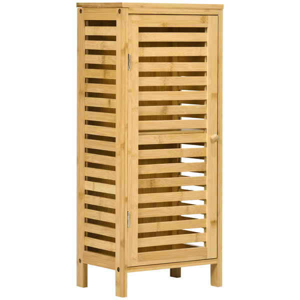 kleankin Badezimmerschrank Badschrank mit Schublade, verstellbaren Regalen, Toilettenschrank Beistellschrank Aufbewahrungsschrank Nischenschrank für Badezimmer, kleine Räume, 60 x 30 x 93 cm, Weiß