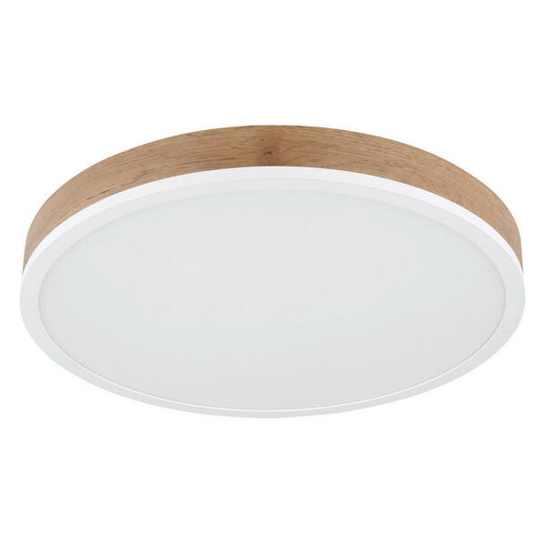 Bild 1 von Globo Led-Deckenleuchte, Opal, Weiß, Dunkelbraun, Metall, Kunststoff, Holzwerkstoff, rund,rund, 8.5 cm, Lampen & Leuchten, Led Beleuchtung, Led-deckenleuchten