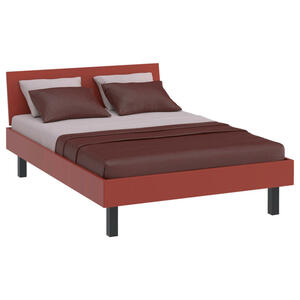 Xora Bett Primolar, Rot, Koralle, Metall, Höhe ca. 15 cm, 140x200 cm, in verschiedenen Holzdekoren erhältlich, Größen für Lattenrost geeignet, Schlafzimmer, Betten, Futonbetten