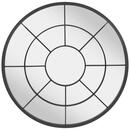 Bild 1 von Mid.you Wandspiegel, Schwarz, Metall, Glas, rund, 80x80x3 cm, Bsci, Badezimmer, Badezimmerspiegel, Badspiegel
