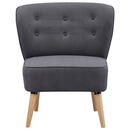 Bild 1 von Livetastic Sessel, Grau, Textil, Kiefer, vollmassiv, 75x82x80 cm, Bsci, Wohnzimmer, Sessel, Polstersessel