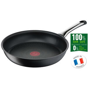 Tefal Bratpfanne Excellence, Schwarz, Metall, rund, backofengeeignet, antihaftbeschichtet, PFOA-frei, Kochen, Pfannen, Bratpfannen