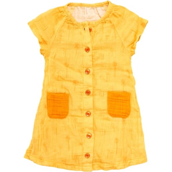 Bild 1 von Baby Musselin Kleid Gelb
