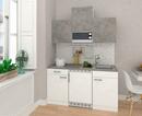 Bild 1 von Miniküche mit Kühlschrank und Mikrowelle B: 150 cm Grau/Weiß, Grau, Weiß