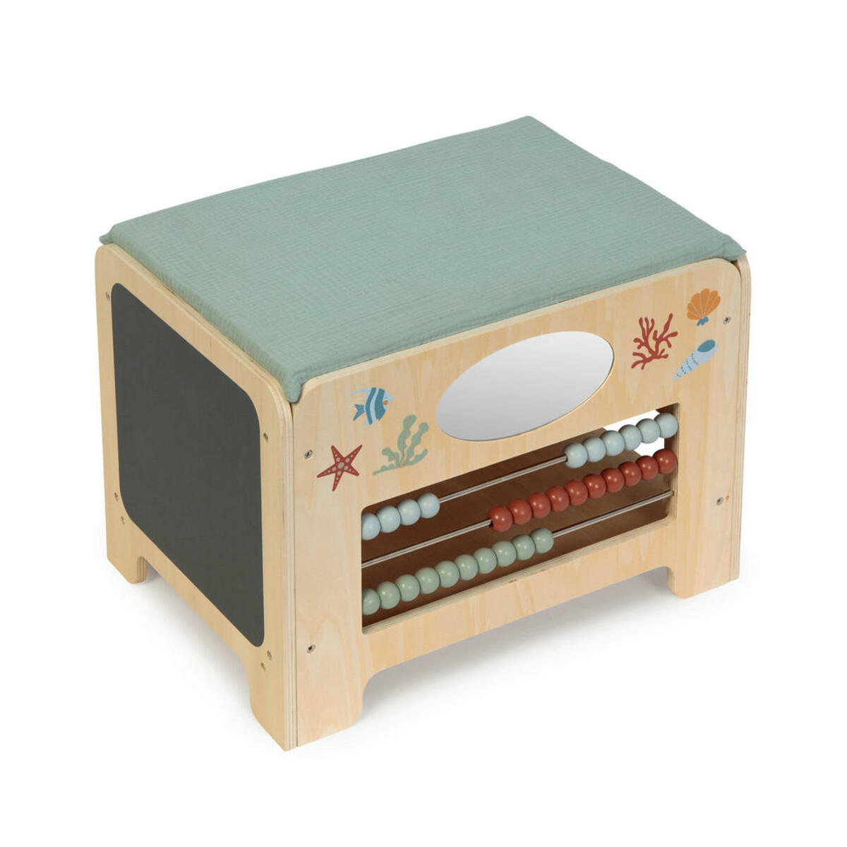 Bild 1 von Musterkind Motorikspiel, Natur, Holz, Textil, 32x32 cm, EN 71, CE, Spielzeug, Babyspielzeug, Motorikspielzeug