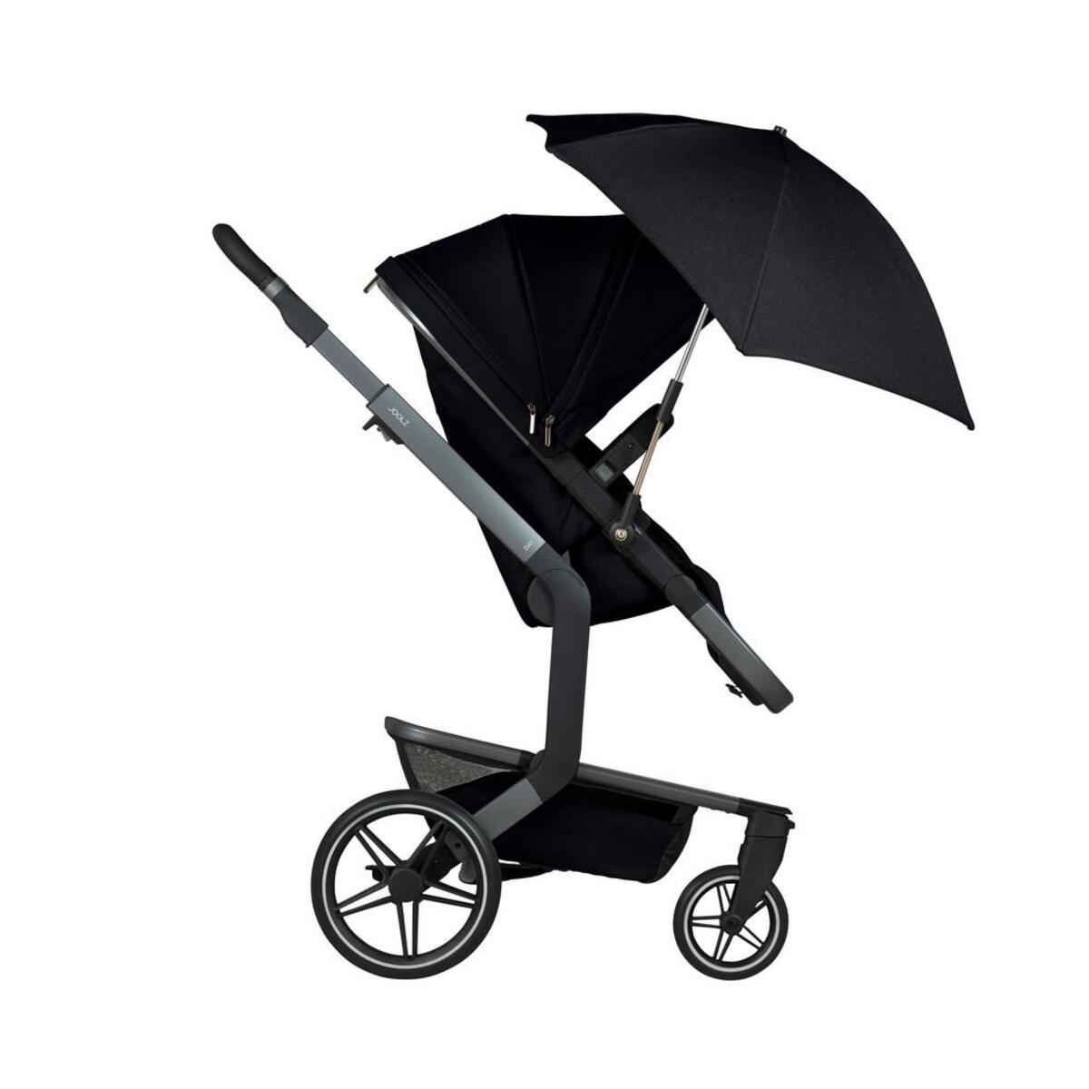 Bild 1 von Joolz Kinderwagensonnenschirm, Schwarz, Textil, 68x64x59 cm, Klemmbefestigung, Klippverschluss, Biegeelement, Kinderwagen, Kinderwagenzubehör