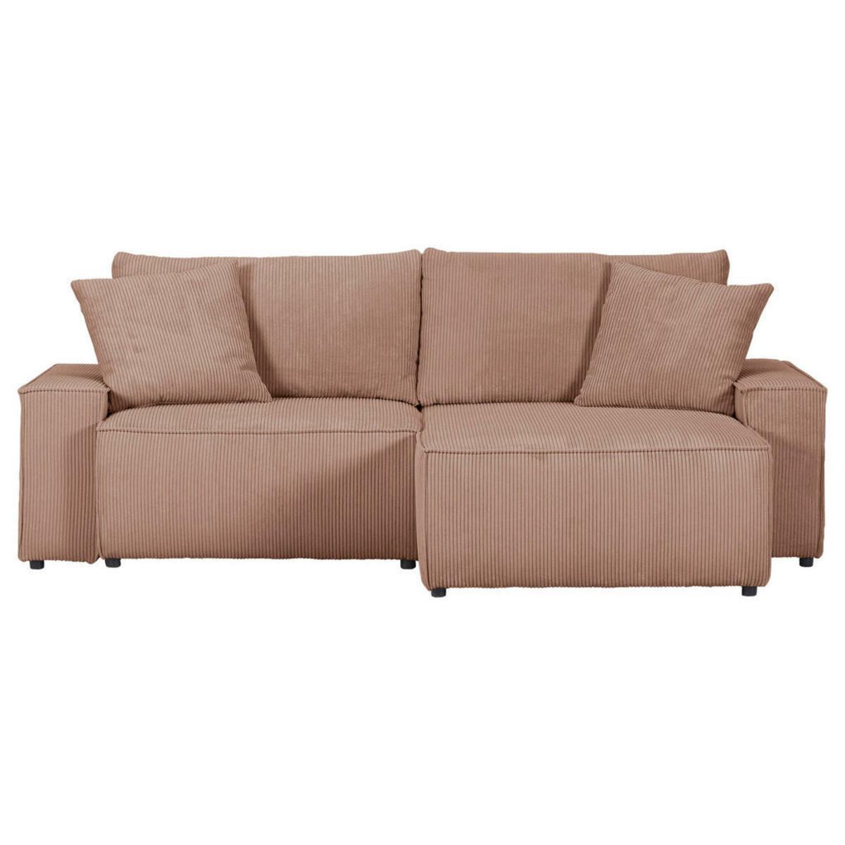 Bild 1 von Ambia Home Ecksofa, Rosa, Textil, 2-Sitzer, Füllung: Polyester, Ottomane rechts, seitenverkehrt montierbar, L-Form, 250x153 cm, Stoffauswahl, Liegefunktion, Rücken echt, Wohnzimmer, Sofas & Couches