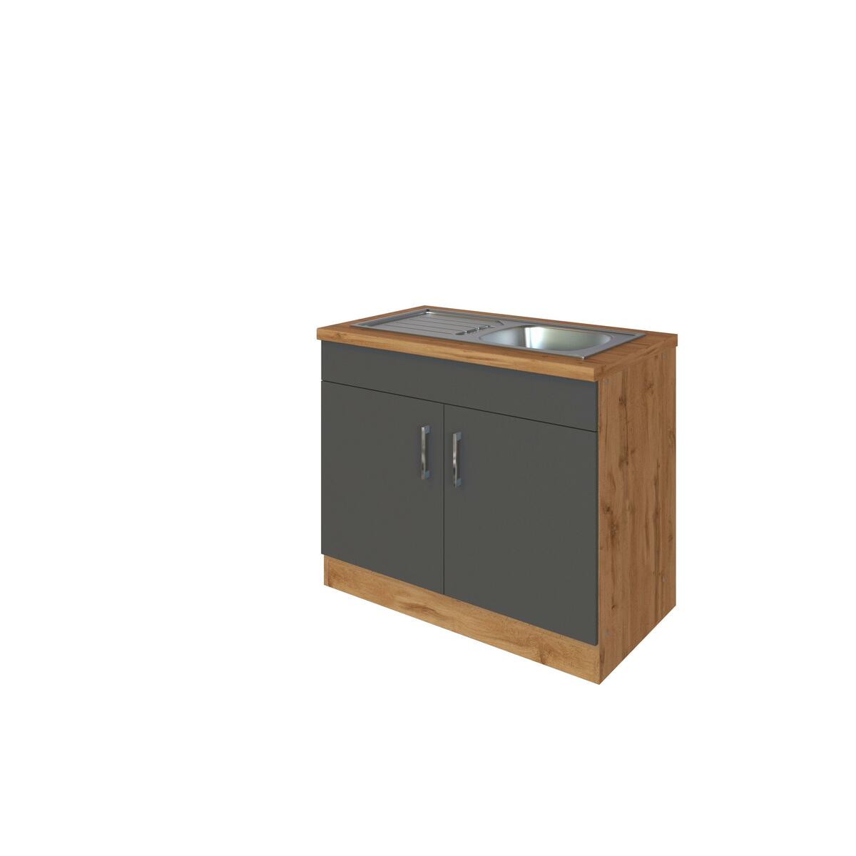 Bild 1 von Spülenunterschrank , Anthrazit, Anthrazit