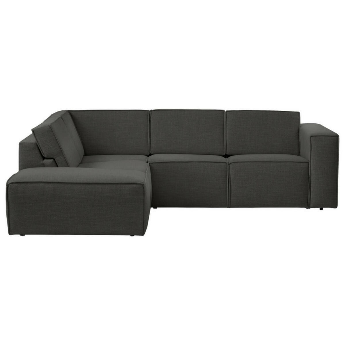 Bild 1 von Mid.you Ecksofa, Anthrazit, Textil, 4-Sitzer, Ottomane links, L-Form, 275x220 cm, Typenauswahl, seitenverkehrt erhältlich, Hocker Rücken echt, Wohnzimmer, Sofas & Couches, Wohnlandschaften, Ecksofa