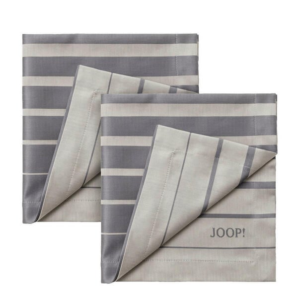 Bild 1 von Joop! Serviette, Joop! Shutter, Grau, Textil, Streifen, 50 cm, Wohntextilien, Servietten