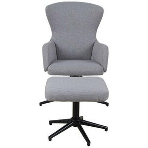 Mid.you Relaxsessel Lesesessel, Grau, Schwarz, Kunststoff, Textil, 62x99x71 cm, Wohnzimmer, Sessel, Relaxsessel