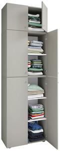 Kleiderschrank Lona XXL grau, Grau