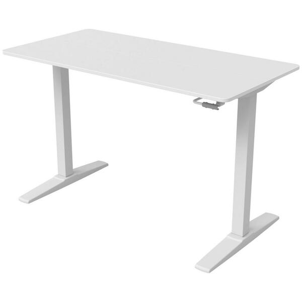 Bild 1 von Mid.you Schreibtisch, Weiß, Metall, Kunststoff, rechteckig, eckig, 120x75-120x60 cm, höhenverstellbar, Arbeitszimmer, Schreibtische, Bürotische