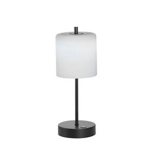 Akku-Tischleuchte Riva, Weiß, Glas, 34.50 cm, stufenverstellbar, tragbar, Farbtemperaturwechsler, kabellos, aufladbar über Usb, Lampen & Leuchten, Innenbeleuchtung, Tischlampen, Akku-tischleuchten