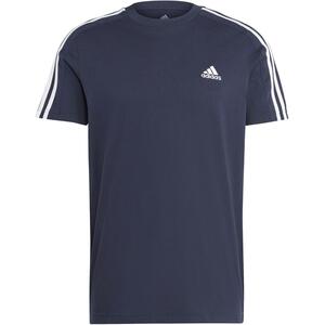 Adidas ESSENTIALS SINGLE JERSEY 3-STREIFEN T-Shirt Herren Blau