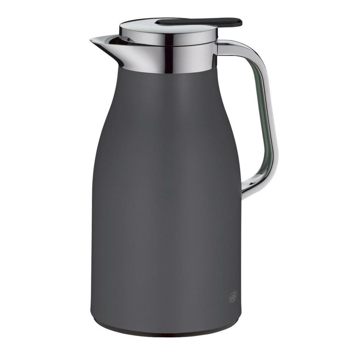 Bild 1 von Alfi Isolierkanne Skyline, Grau, Metall, 1,0 L, doppelwandig, Ausgießer, lebensmittelecht, Glaskolben, abnehmbarer Deckel, Schraubverschluss, hält warm, kalt, schadstofffrei, Einhandbedienung, Kaff