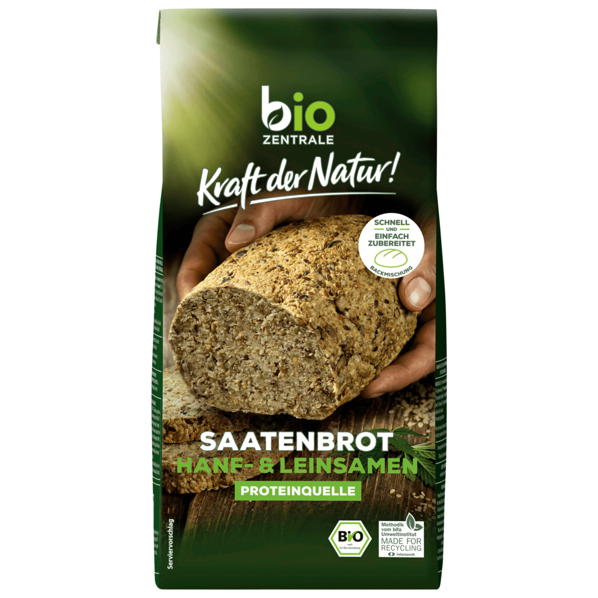 Bild 1 von Biozentrale Bio Backmischung Saatenbrot Hanf- & Leinsamen 500g
