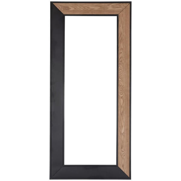 Bild 1 von Mid.you Wandspiegel, Natur, Schwarz, Holz, Metall, Glas, Tanne,Tanne, furniert, rechteckig, 84x184x2 cm, Badezimmer, Badezimmerspiegel, Badspiegel