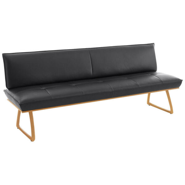 Bild 1 von Koinor Sitzbank, Schwarz, Wildeiche, Holz, Leder, Echtleder, Büffelleder, Wildeiche, furniert, massiv, 3-Sitzer, 214x88x66 cm, Goldenes M, Dgm, Fußauswahl, Lederauswahl, Stoffauswahl, Typenauswahl,